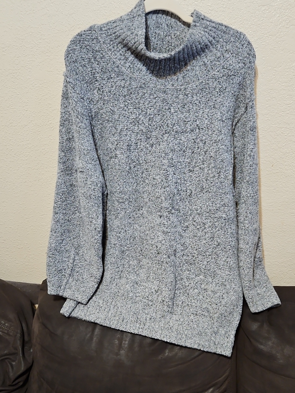 Cozy Mock Neck Women's Sweater - Light Heather Gray. SUPER SOFT